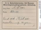 Etiketten zu Sphalerit (NHMW-MIN-Ak902)
